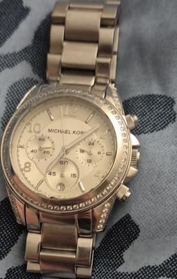 Michael Kors Women's Chronograph Quartz Gold-Tone Analog Bracelet Watch
