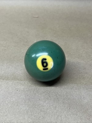 Vintage #6 Green Solid Single Individual Pool Ball Billiard Piece 2 1/4'' Replace