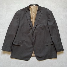 Oak Hill Blazer Mens 3XLT 54/56L Brown Houndstooth Jacket Suit Sport Coat