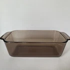 Vintage Pyrex Amber Brown Loaf Pan 213-R Baking Dish 1.5 Qt Bread