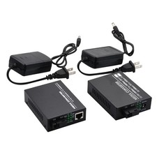 10/100/1000M Ethernet to Fiber Optic Media Converter 4 RJ45  1 SC fiber Port e