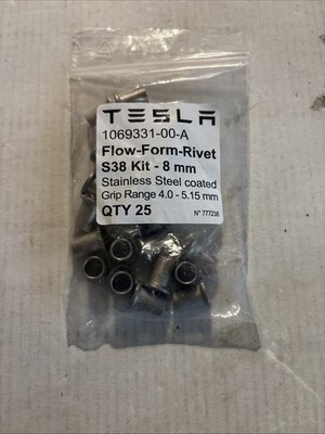 Tesla Flow Form Rivet S38 8mm Grip Range 4.0-5.15mm 25 Count. OEM ...