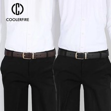 Reversible Waist Belt Men's Genuine Leather Casual Dress Buckle Brown Black