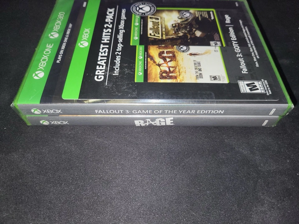 Xbox Greatest Hits 2 Pack Fallout 3 GOY Edition/Rage Xbox 360/One NEW SEALED- - Image 4 of 4
