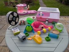 Large interconnecting Hamster Cages. + Wheels, Houses etc. Bulk Bundle job lot