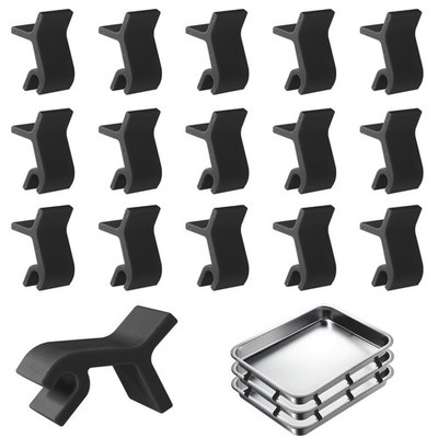 24 PCS Baking Sheet Stackers SpaceSaving Tray Holder Dividers Stacking Clips