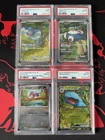 Japanese 151 Pokemon TCG PSA 4 Slab Bundle - Snorlax, Tangela, Venusaur, Rattata