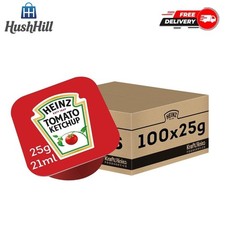 Heinz Tomato Ketchup 25g Sachets 100 Pack Single Serve Portions
