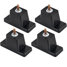 4 Pack Black Rubber Vibration Isolator Mounts Mini Split AC 4 3/8" x 2" x 3 1/8"