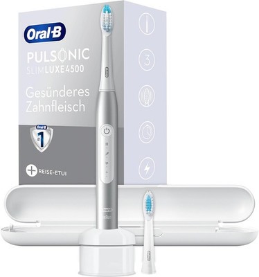 Oral-B Pulsonic Slim Luxe 4500 Elektrische Schall-Zahnbürste 3 Putzmodi Platinum