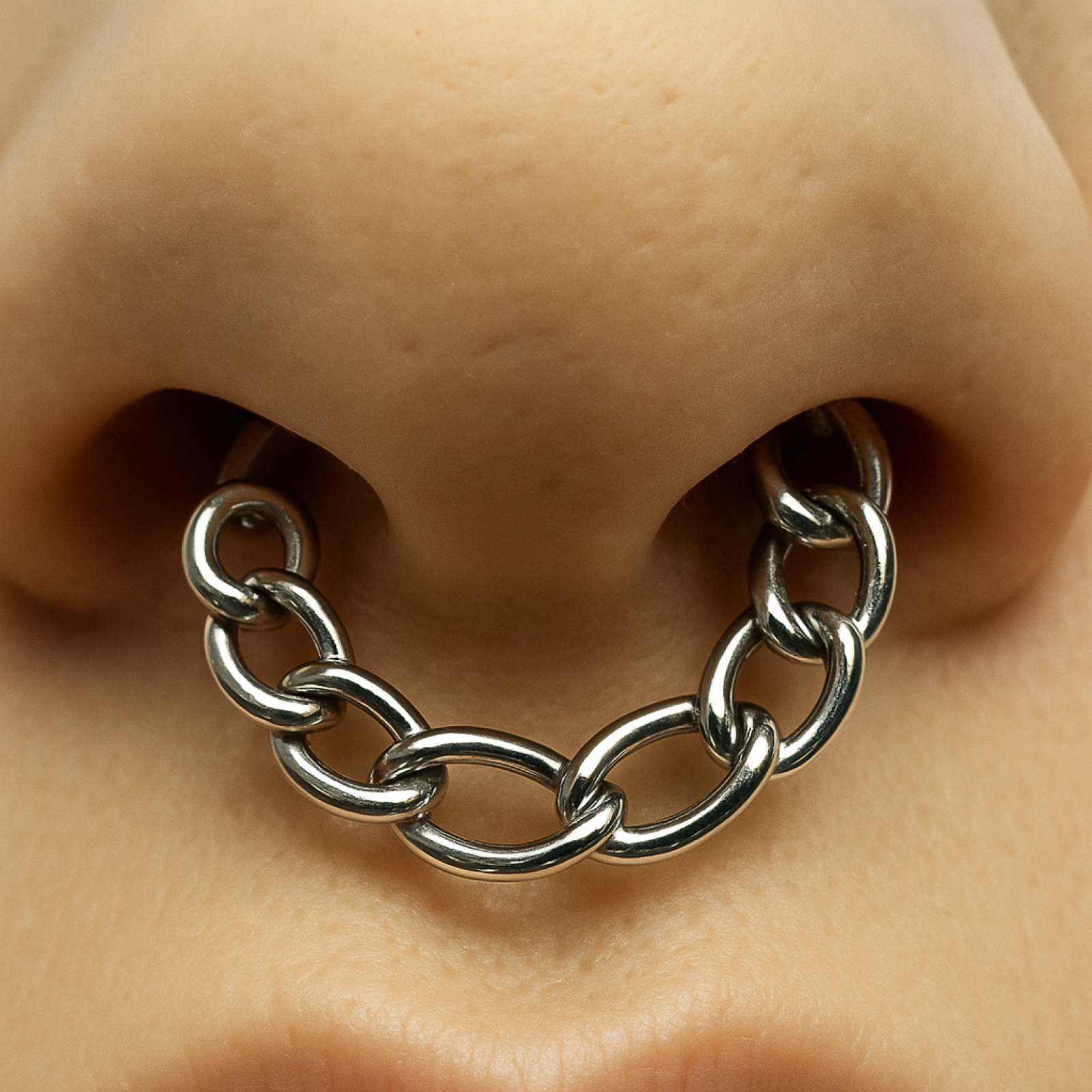 Chain Septum Clip On Cuff Orbital Non Piercing Chain Nose Hoop Earring Jewellery