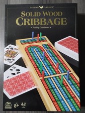Cardinal Classics Solid Wood Cribbage Folding Board Game