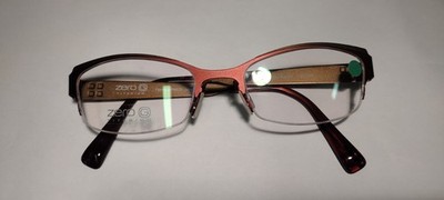 NEW Zero G Burgundy-Brown 48-17-120 Titanium Eyeglasses Frame