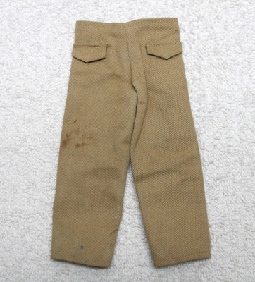 Vintage GI Joe 1964 - 1969 Tan Adventurer Pants (2 rear pocket flaps, 2 snaps)