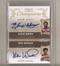 2010-11 Panini National Treasures ELVIN HAYES WES UNSELD Champions Dual Auto /25