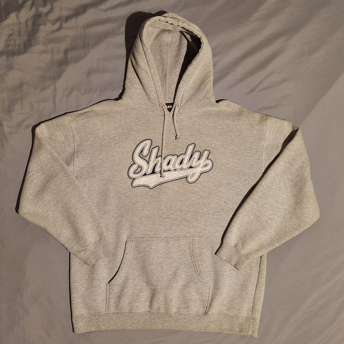 VTG Shady LTD Eminem Pullover Hoodie Mens XL Gray Embroidered Hip