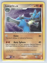 Lucario 3/11 DP Trainer Kit: Manaphy & Lucario Holo Common