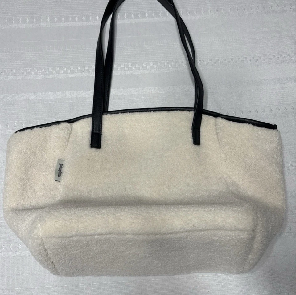 Nieman Marcus Sherpa Shearling Handbag Tote - Image 2 of 4