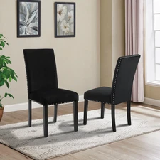 Roundhill Furniture Cobre Contemporary Velvet Dining Chair