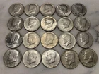 20 Kennedy 1966 Half Dollars 40% Silver Very Good Condition # 9