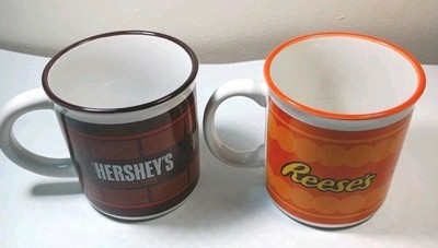 Hershey's Special Dark And Reese's Coffee Mugs Cups  By Galerie Set of 2