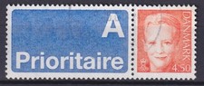 p2188/ Denmark Queen-Airmail togetherprint 2000