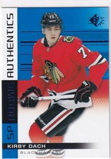 2019-20 SP HOCKEY KIRBY DACH ROOKIE AUTHENTICS BLUE PARALLEL