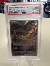 PSA 10 Gemme Ottime Condizioni Pikachu 173/165 Scarlatto e Viola 151 Illustrazione Rara Carta Holo