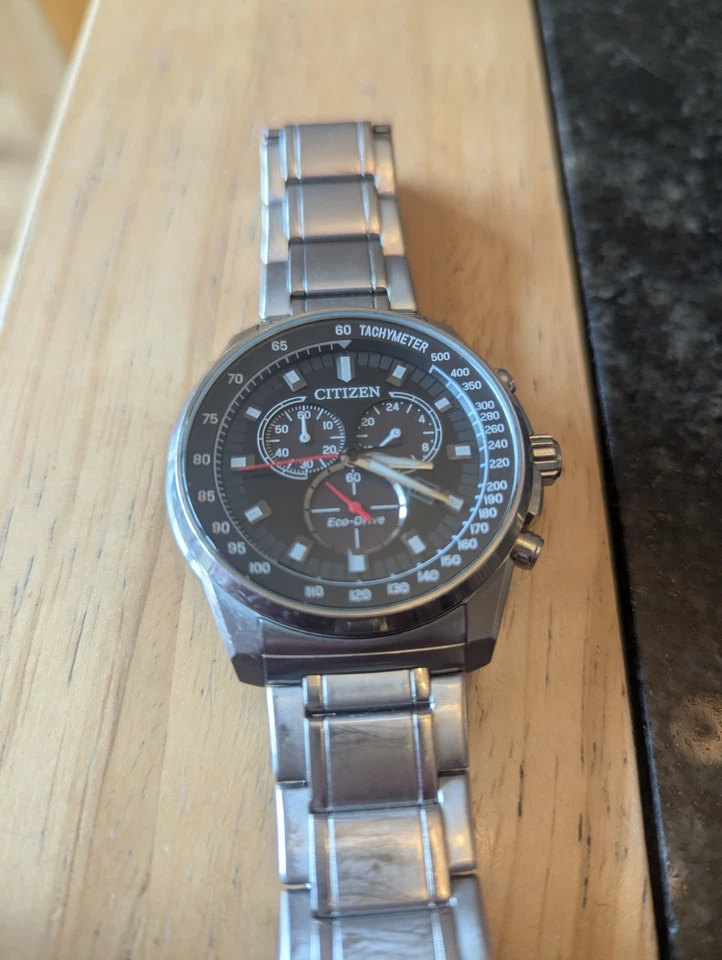 Citizen Men’s Eco-Drive Chronograph Watch – Stainless Steel Bracelet - Used - Image 3 of 4