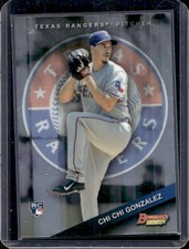 2015 Bowman's Best Chi Gonzalez RC Refractor Rookie #4 Rangers