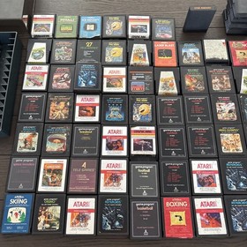 Vintage Atari 2600 Console With 83 Games and (8 Intellivision Games) Not Tested