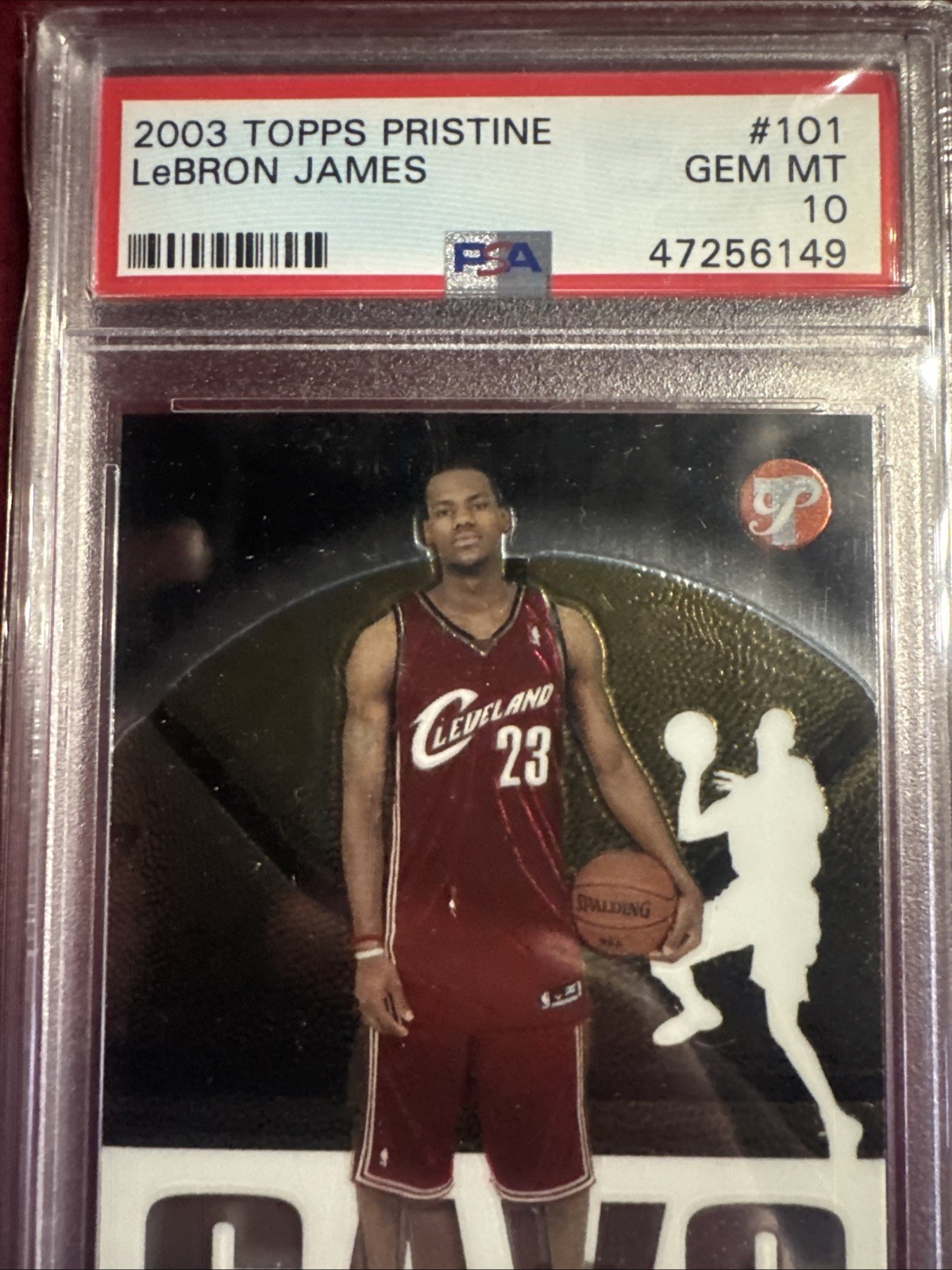 2003 Topps Pristine LeBron James #101 Rookie RC PSA 10 view 3