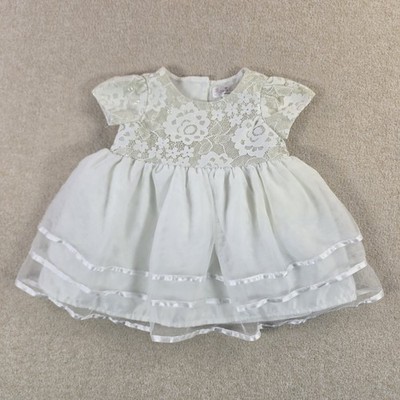 Biscotti Baby Collezioni 0-3M Ivory Lace Tulle Dress | eBay