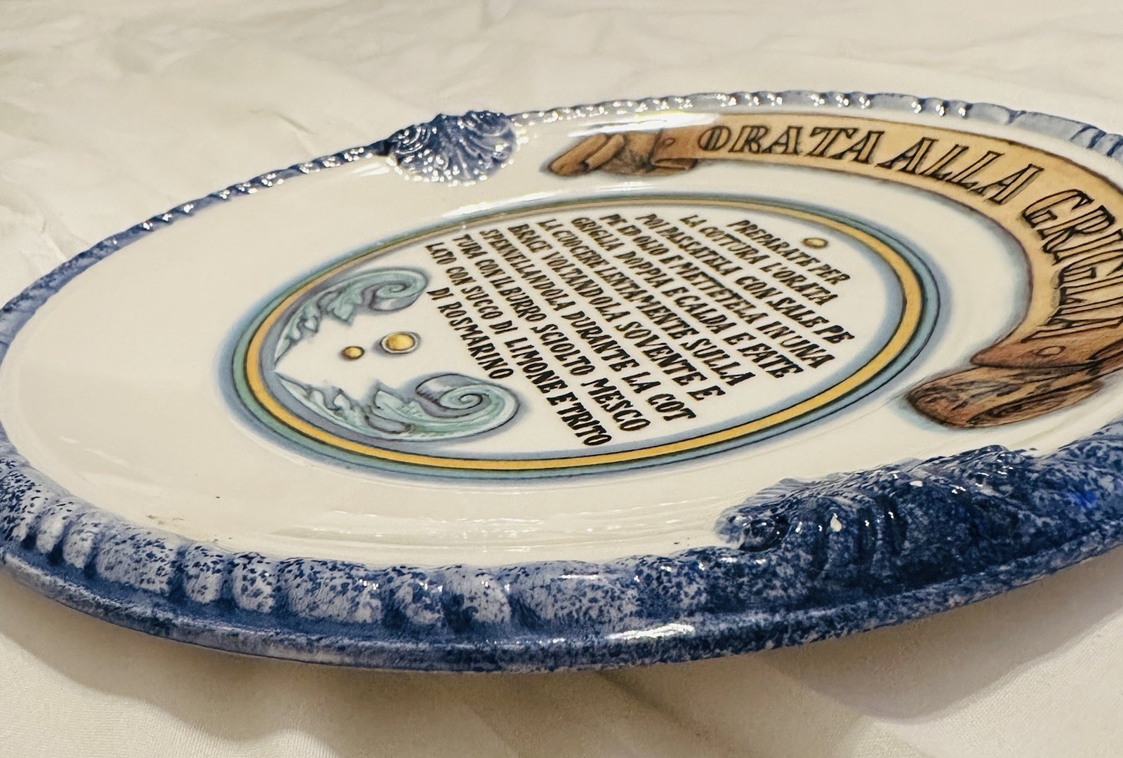 La Compagnia Dei Decori Italian Ceramic Plate Orata Alla Griglia Recipe