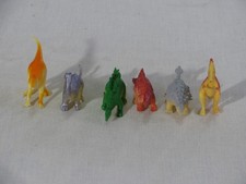 Lot 6 Miniature Plastic Dinosaur Toys, Unmarked