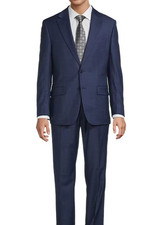 2025 RALPH LAUREN Navy Blue Full Suit 42R Wool