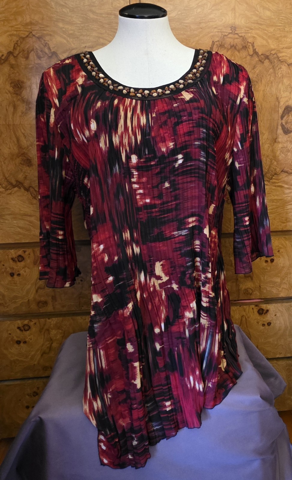 CATHERINE'S ~ ANGLED MULTI COLORED TUNIC TOP ~ 4X - image 1