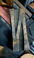 Vintage Letterpress WOOD LETTER  N Condensed PRINT TYPE Printing Print 2"