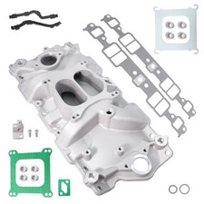 For Performer 2101 1955-86 Small Block Chevy Satin Intake Manifold Wgasket Kit For Performer 2101 1955-86 Small Block Chevy Satin Intake Manifold Wgasket Kit