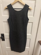 Theory Women  s Gray Marled Print Sleeveless Sheath Dress Lined Size 6