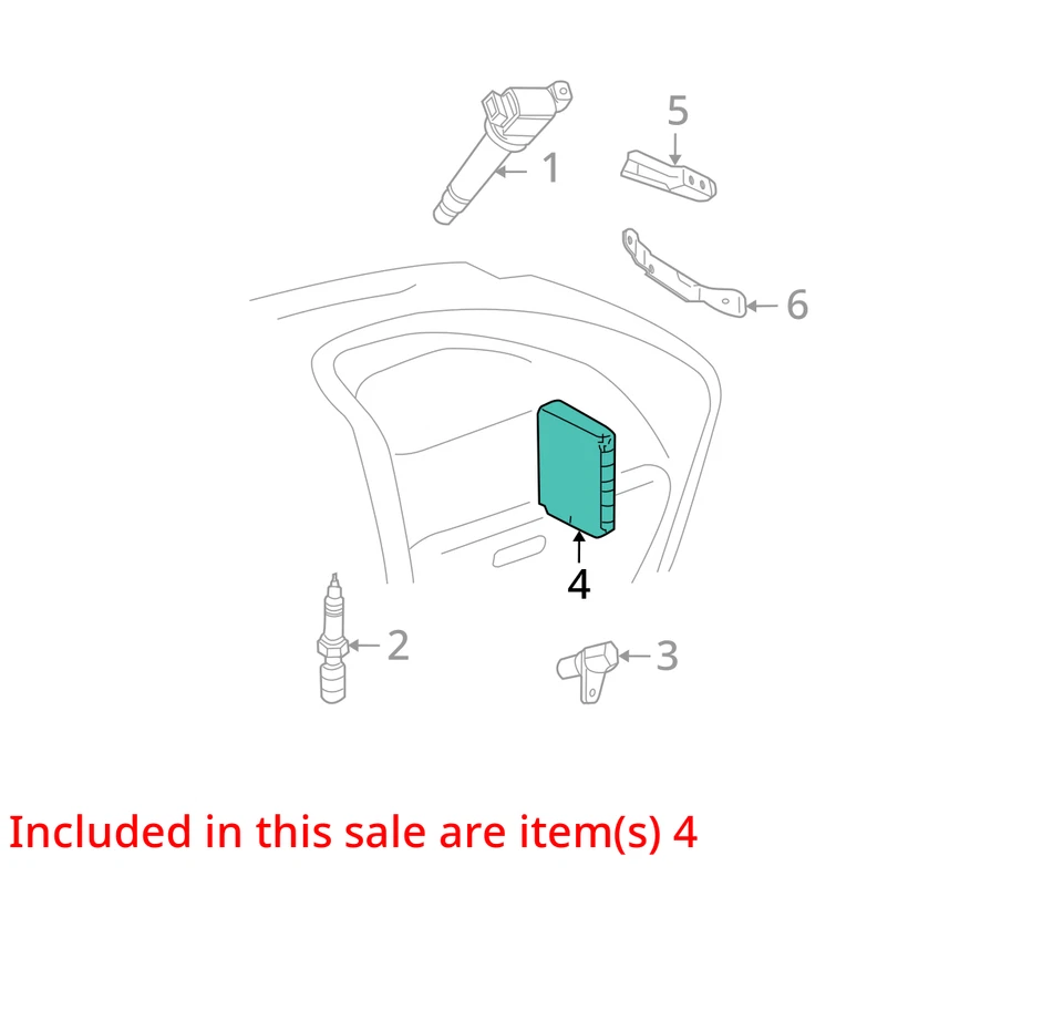 Компьютерный модуль управления двигателем V6 2010 Lexus ES350 3,5 л ECM PN 89661-33F41 - Изображение 3 из 4