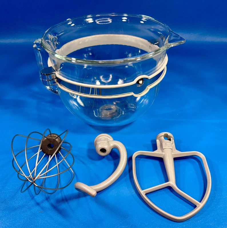 6-quart glass lift bowl, part W10511948, F series, with attachments