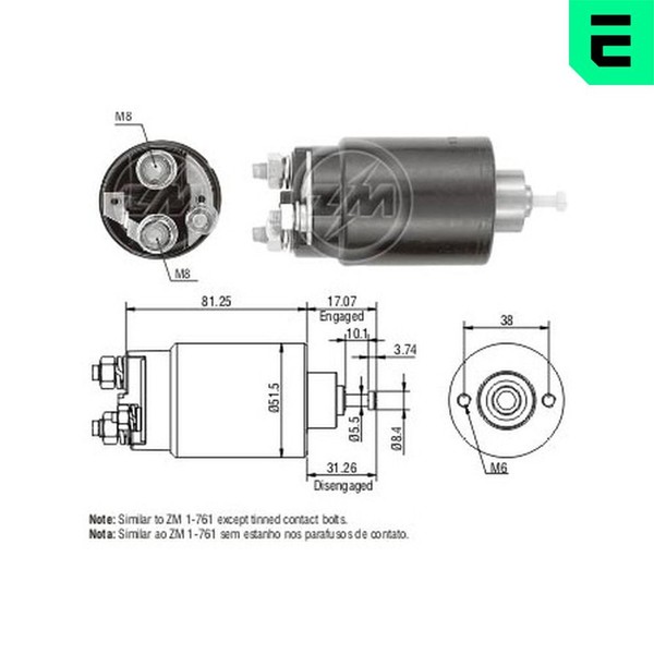 ERA Magnetschalter Starter ZM761 FüR Mondeo GBP Escort GAL Ford BNP 12V 1 6 AAL-image