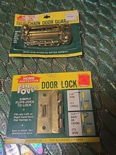 Vtg 1965–1978 Brainerd Flip Over Door Lock 598XC & Chain Door Guard Solid Brass