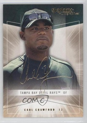 2005 Skybox Autographics Insignia 109/150 Carl Crawford #52 0b0
