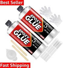 3.4oz Rapid-Dry Epoxy Glue - Versatile, Clear Adhesive for Metal, Wood, Glass