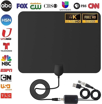 100% NEW TV Antenna Newest 4k 1080p HDTV Indoor Digital Amplified Up 3600Miles