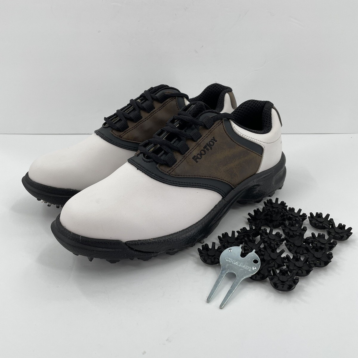 Footjoy GreenJoys 45516 Spiked Golf Shoes Mens 8.5 M White  display picture 3