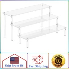 3 Tier Acrylic Display Risers, Large Perfume Organizer Stand, Clear