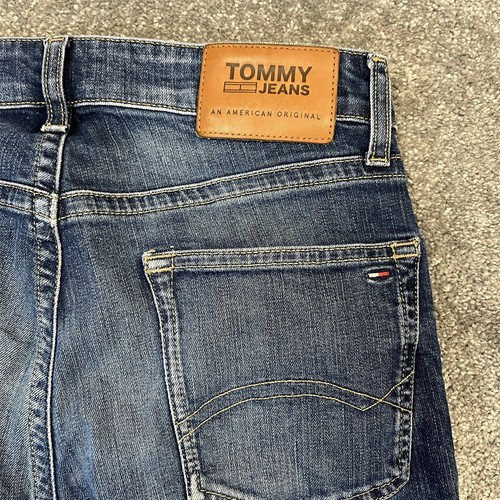 Tommy Hilfiger Mens Jeans Slim Straight Faded Mid Blue Stretch W28 L30 * Ryan - Picture 12 of 13